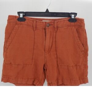 Free People Women Rust Utility Cargo Shorts SZ 2 Gorpcore Casual Pockets Earthy